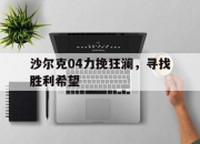 华体会注册-包含沙尔克04力挽狂澜，寻找胜利希望的词条