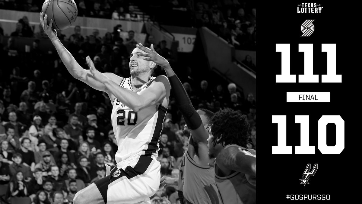 开拓者主场击败马刺，霍夫曼贡献双20+